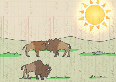 The Three Buffalo Bulls